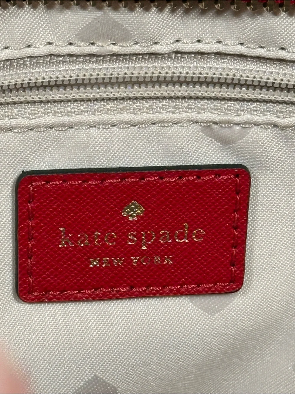 kate spade red saffiano leather tote